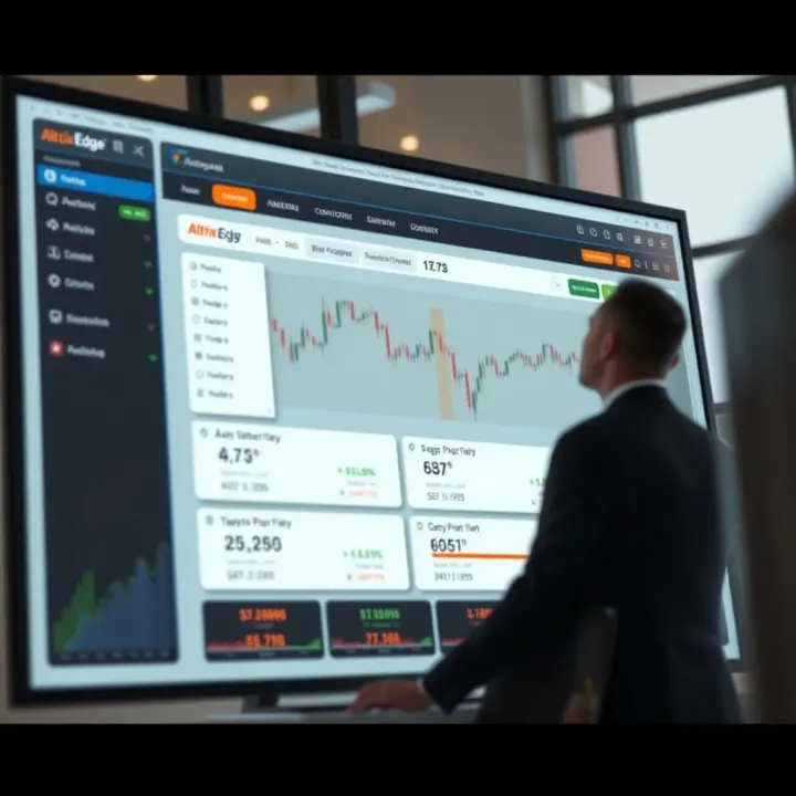 Dashboard interface showcasing Altrix Edge's main features and user settings