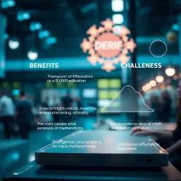 Benefits and Challenges of DERIF Implementation Conceptual visualization showing the benefits and challenges associated with DERIF implementation