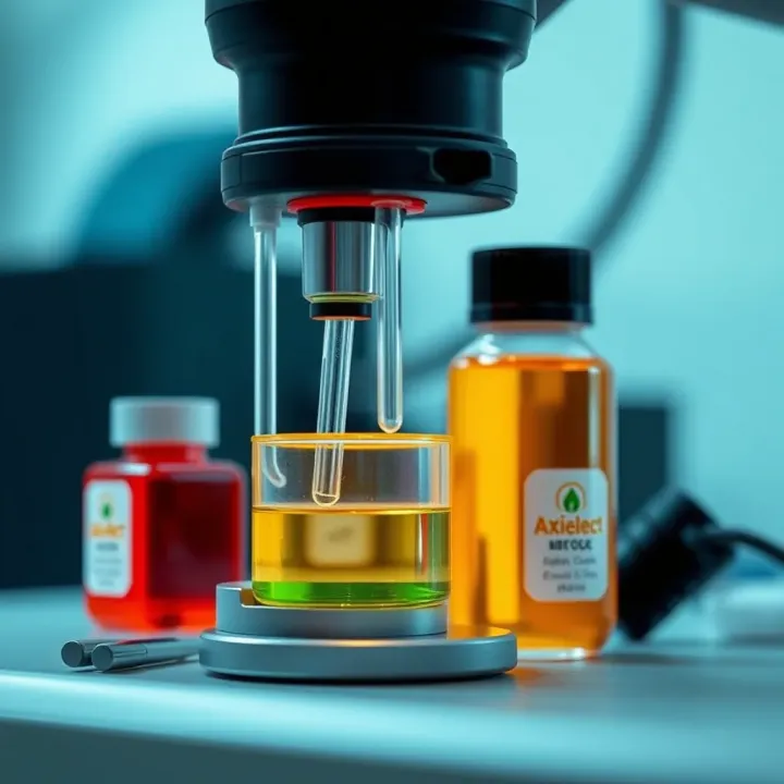Close-up view of a laboratory device used for precise liquid handling