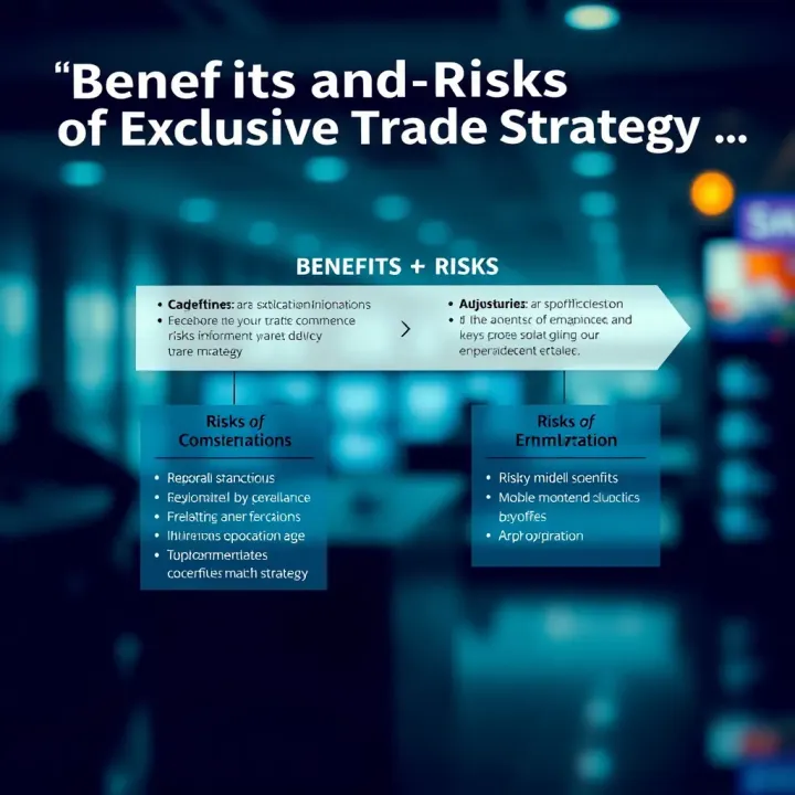 Diagram showing benefits and risks associated with exclusive trade strategy