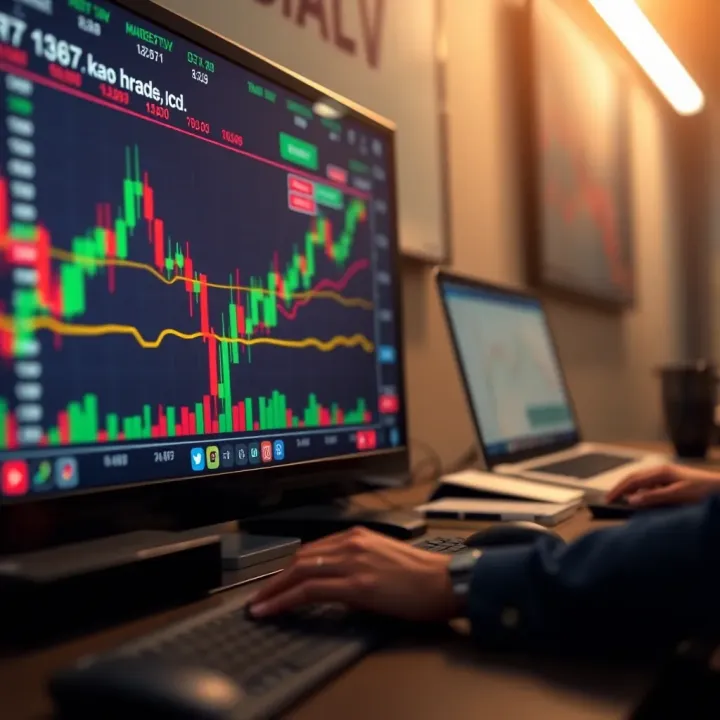 Secure forex trading platform interface with charts and regulatory compliance icons
