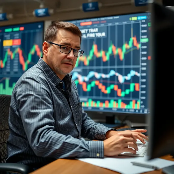Financial charts illustrating currency market trends and trading strategies