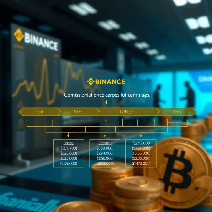 Diagram showing different types of fees charged by Binance exchange platform