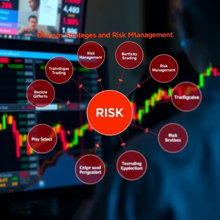 Diagram illustrating common binary options trading strategies and risk management