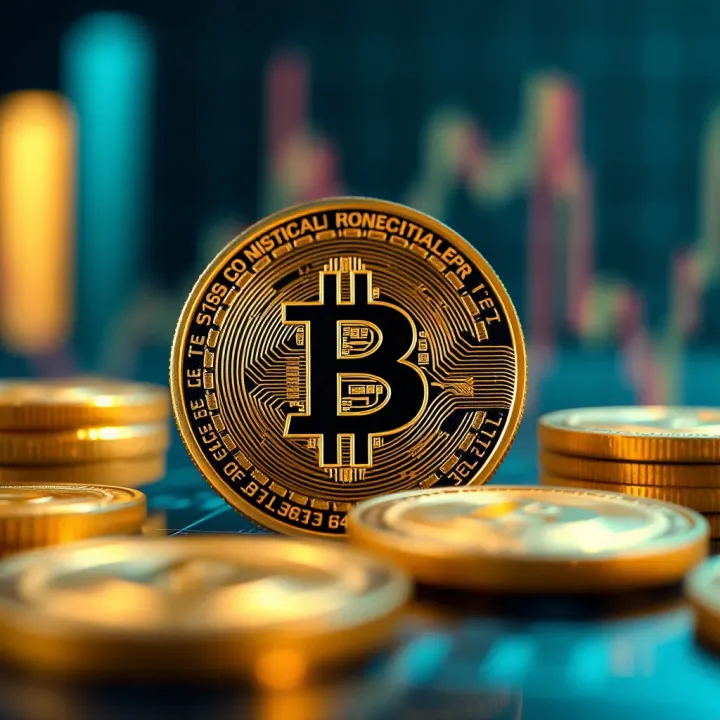 Conceptual visualization of Bitcoin's future outlook influenced by economic and regulatory factors