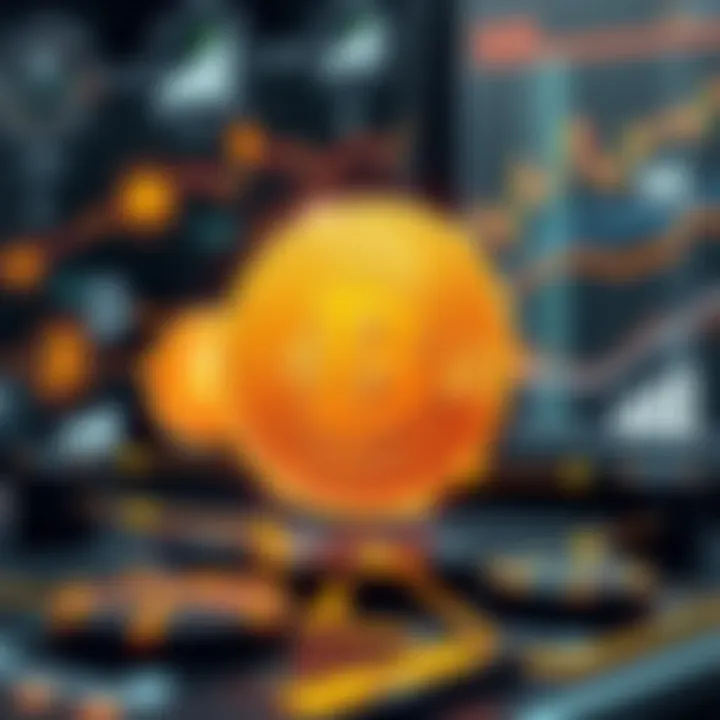 Automated Bitcoin Trading and Market Impact Visualization of automated cryptocurrency trading with Bitcoin symbols connected to technology and market growth icons