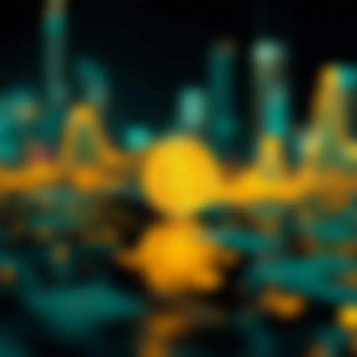 Visual representation of Binance Coin usage in various blockchain applications