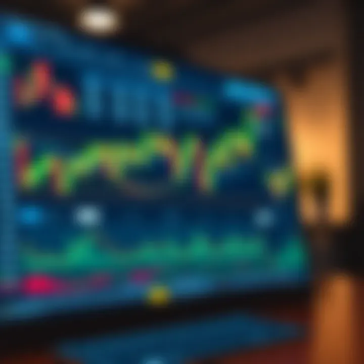 Trading dashboard showcasing market charts and analysis tools on a digital platform