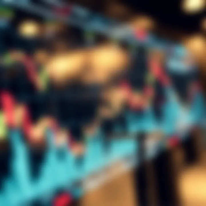 Graph showing bitcoin price trends with market analysis indicators