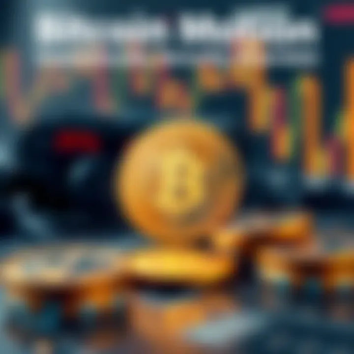 Conceptual graphic illustrating Bitcoin investment risks and security measures