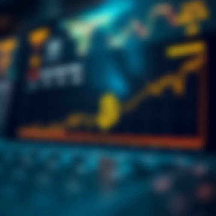 Graph showing various factors influencing Bitcoin price fluctuations over time