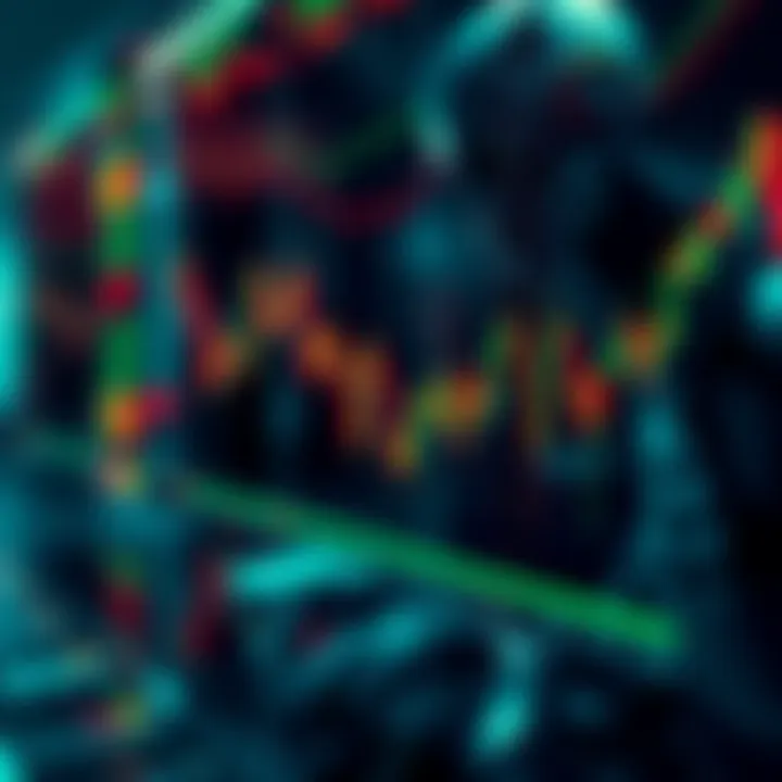 Graphical representation of financial market data and trading algorithms in action