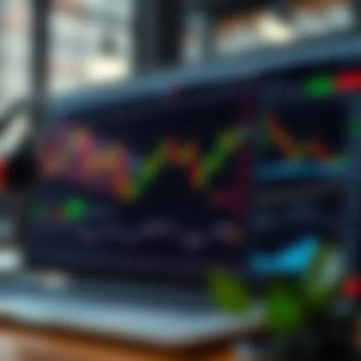 Automated trading software interface showing market charts and algorithm settings