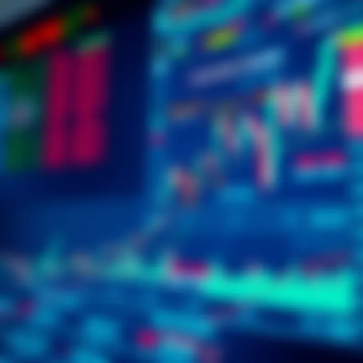 Diagram illustrating the concept and workflow of binary trading with financial charts and decision points