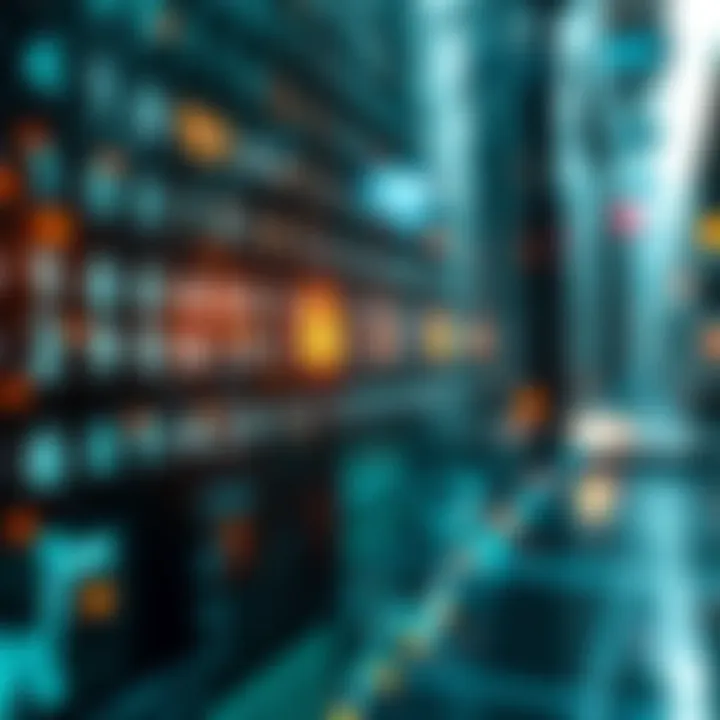 Visual representation of data encryption using binary codes and secure network connections