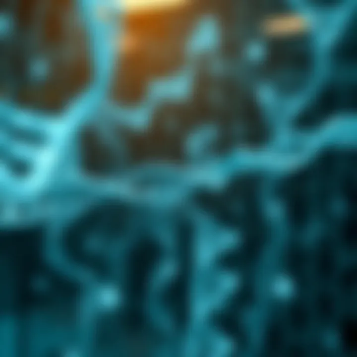 Conceptual representation of genetic data exchange through digital networks