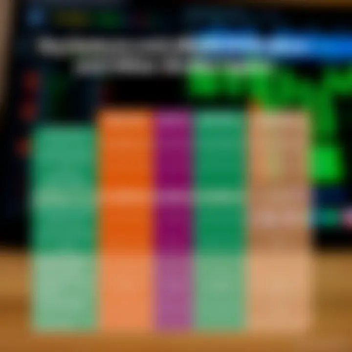 Comparison chart highlighting key features and differences between ECN brokers and other types of brokers