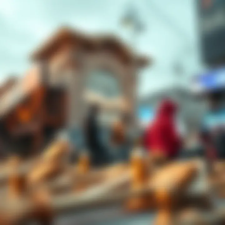 Illustration of economic and social impacts caused by financial market fluctuations