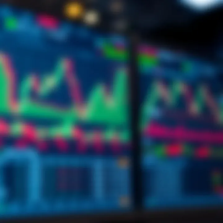 Overview of Forex Trading Platforms and Currency Pairs A digital interface displaying Forex trading platforms with charts and currency pairs