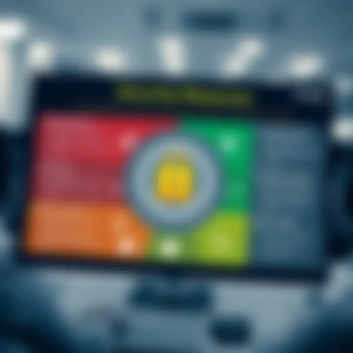 Chart illustrating the security measures and customer support options available at Quotex broker