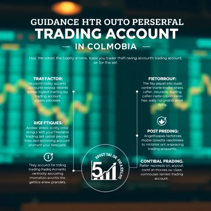 Graphic depicting key factors and tips for choosing a trading account in Colombia
