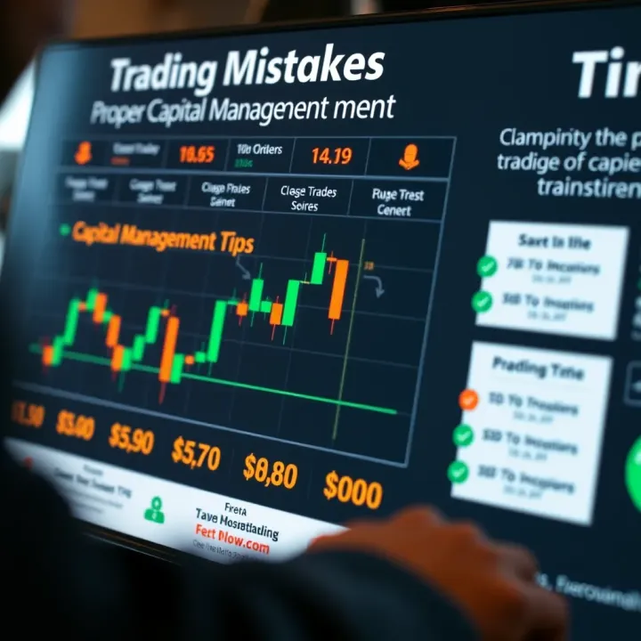 Chart highlighting common trading mistakes and capital management tips
