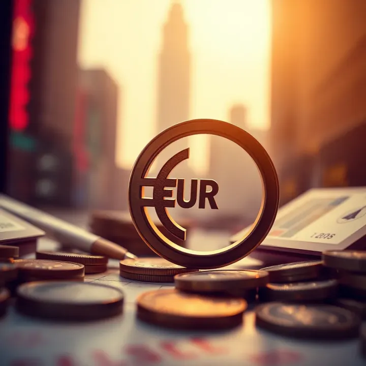 Visual representation of global financial events impacting EUR/USD currency pair