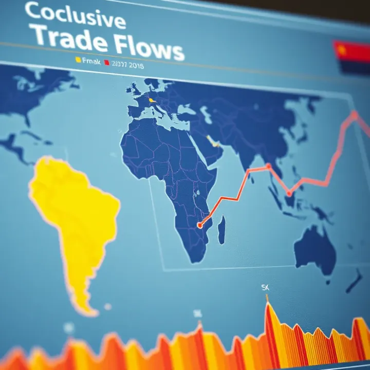 Exclusive Trade Flow Analysis Highlighting Colombia's Role Graph illustrating exclusive trade flow between countries highlighting Colombia's role