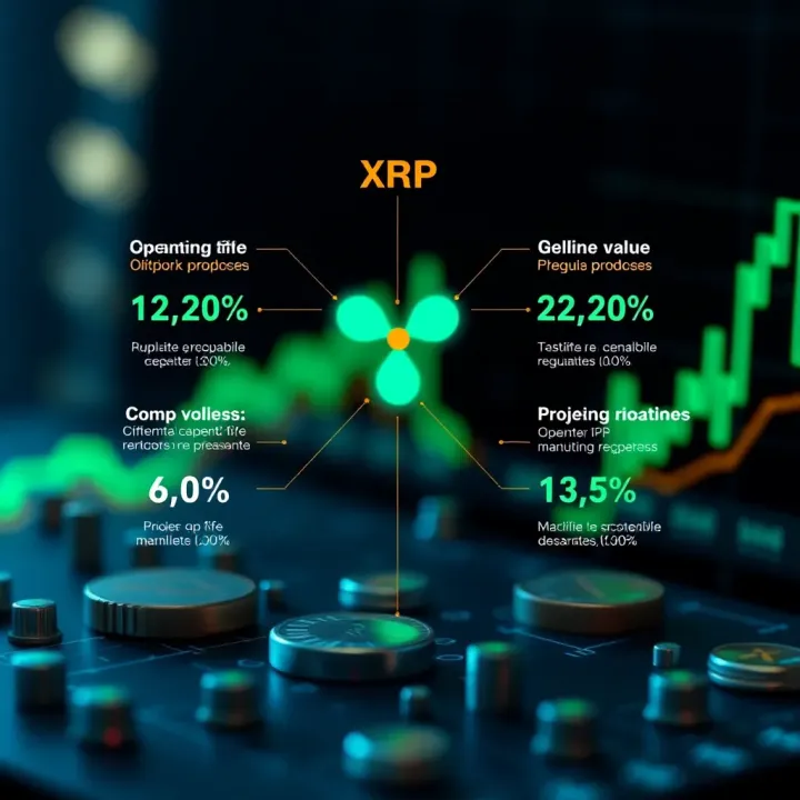 Illustration of factors influencing XRP value including economic and regulatory aspects