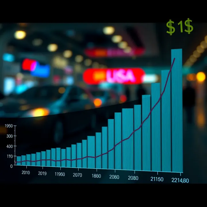 Graph showing upward trend of dollar exchange rate in Colombia influenced by economic factors