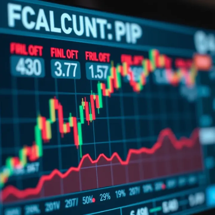 Graphical representation of forex pip calculation showing exchange rate changes