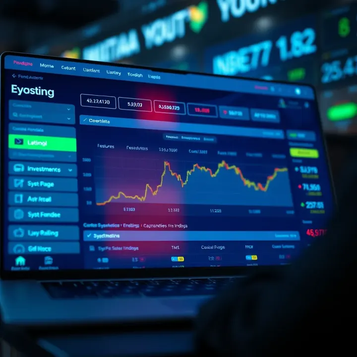 Illustration of funding account interface displaying investment options and risk management features for synthetic indices