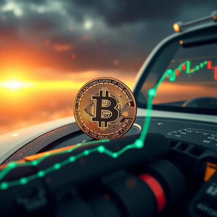 Conceptual illustration of global economy impact on Bitcoin valuation