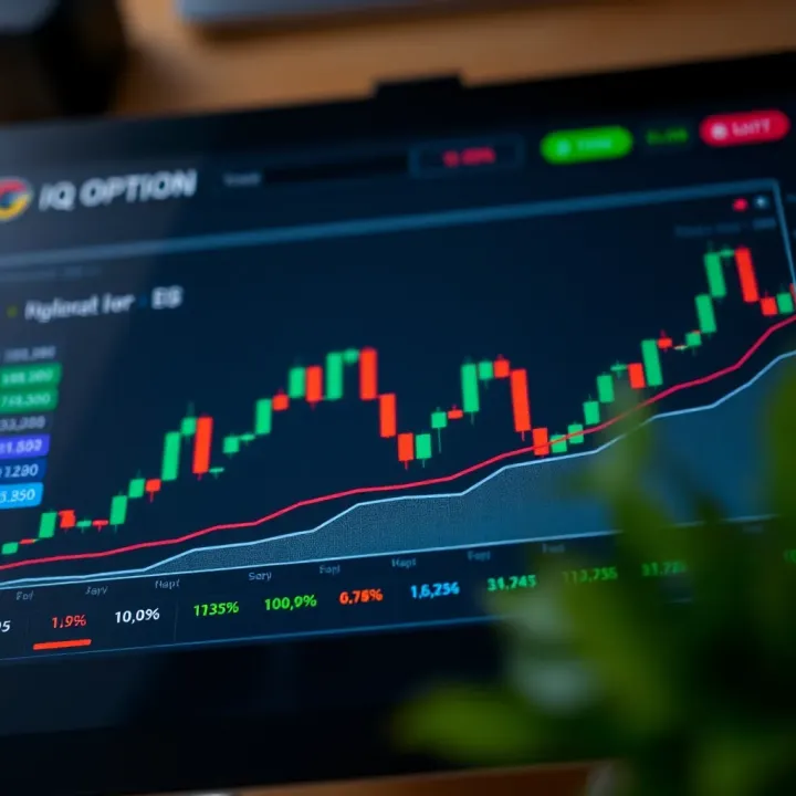 Graph illustrating risk management strategies and investment planning for trading with IQ Option