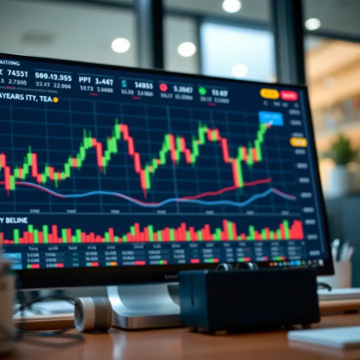 Chart analysis with indicators and trading tools available in Quotex demo platform