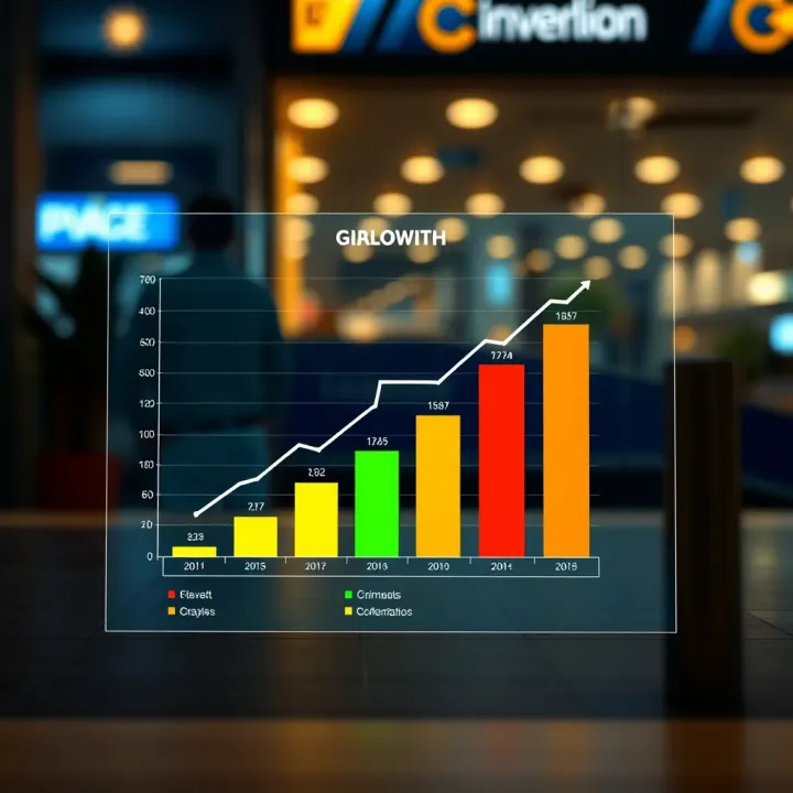 Illustration of financial growth chart representing investment benefits in Colombia