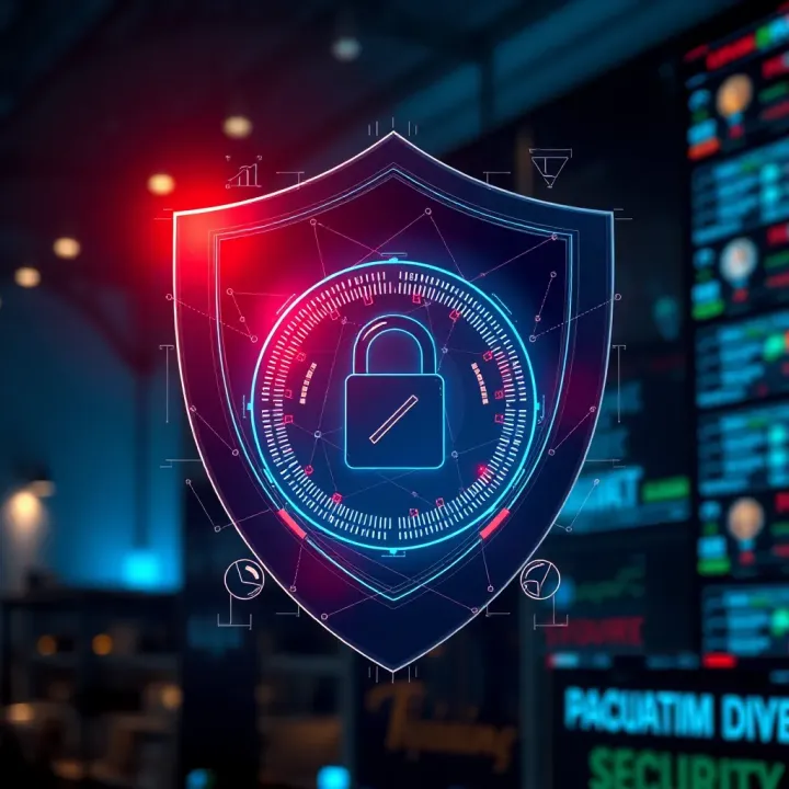 Secure digital shield symbolizing protection in online trading environments