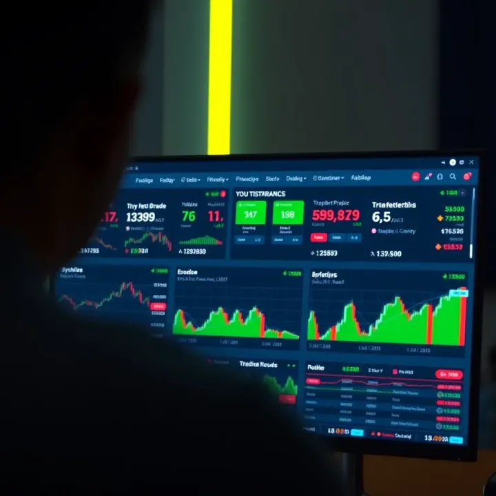 Dashboard of IQ Option showing diverse financial instruments for trading