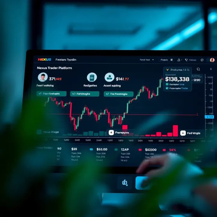 Graph illustrating the main features and user interface of Nexus Trader platform