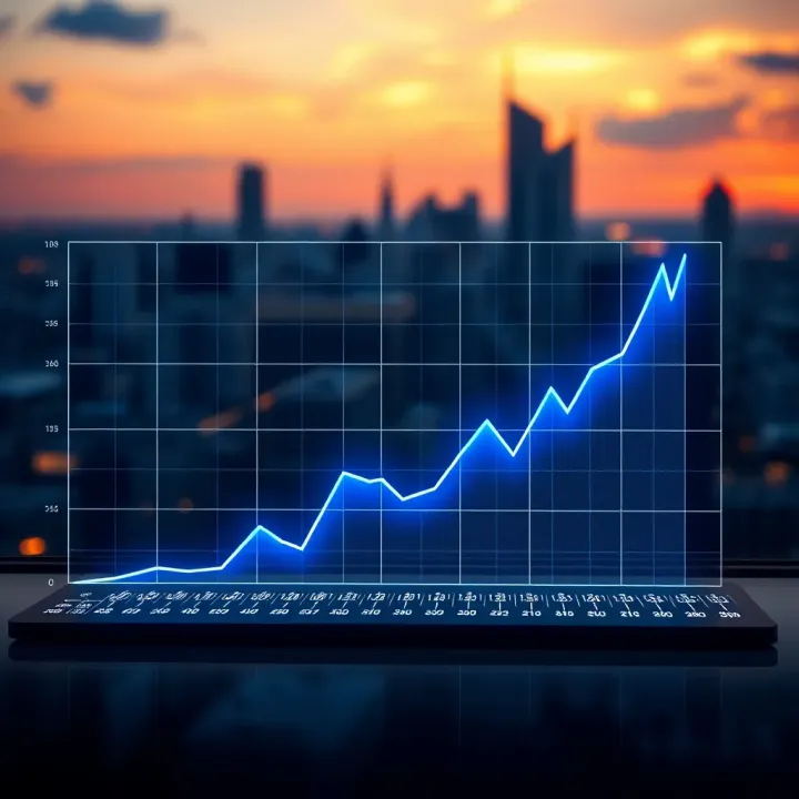 Graph showing growth of trading capital with external funding platform