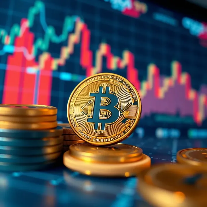 Graphic representation of cryptocurrency market trends and investment analytics