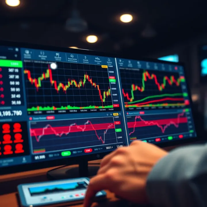 Pocket Option trading platform interface showing market charts and trading options