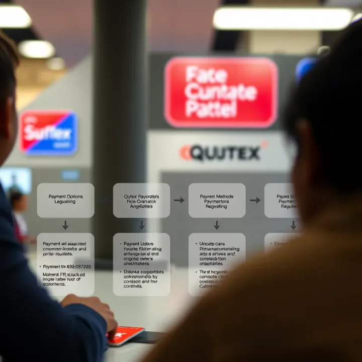 Diagram illustrating payment methods and regulatory considerations for Quotex in Colombia