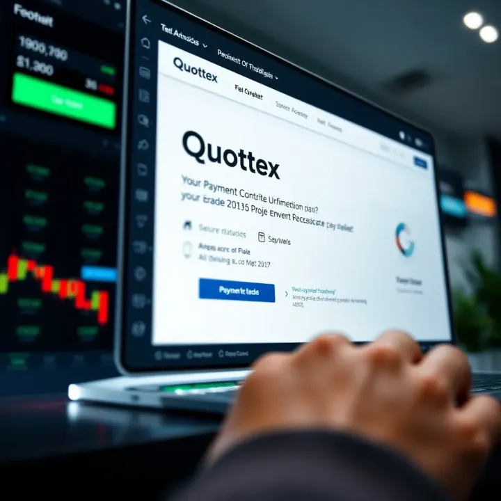 Secure online trading platform interface showing payment confirmation
