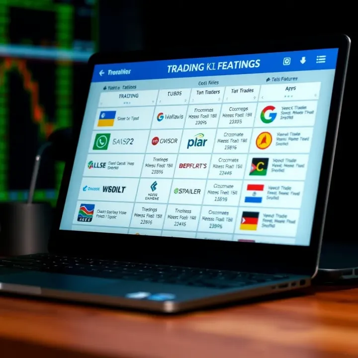 Illustration of various types of trading apps and their key features