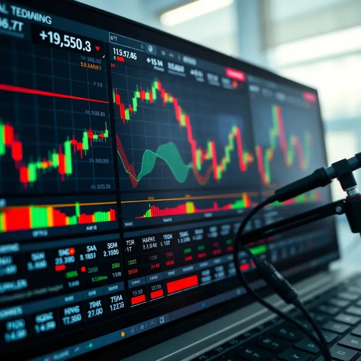 Technical analysis platform displaying various trading indicators and chart types