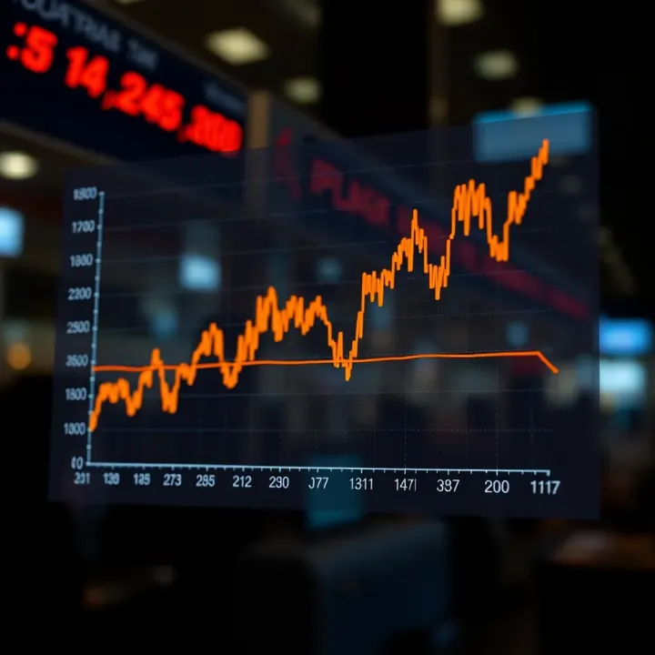 Graph depicting the relationship between implied volatility and option prices in financial markets
