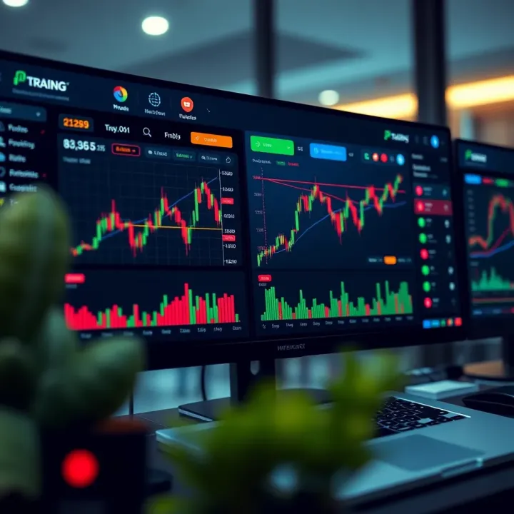 Dashboard of TradingView displaying various financial market charts including stocks, forex, and cryptocurrencies
