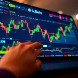 Graph showing trading charts and financial data on a digital platform interface