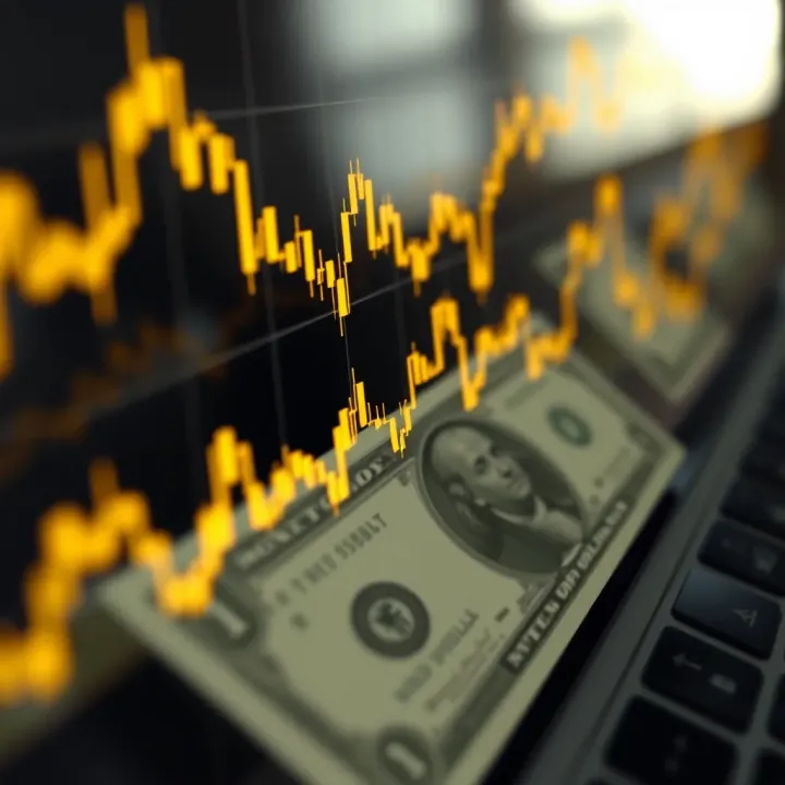 Gold and US Dollar Price Trend Analysis Graph showing the price trend of gold against the US dollar in financial markets